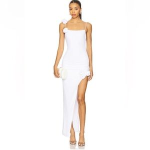 NWT MORE TO COME Maritza Maxi Dress in White
